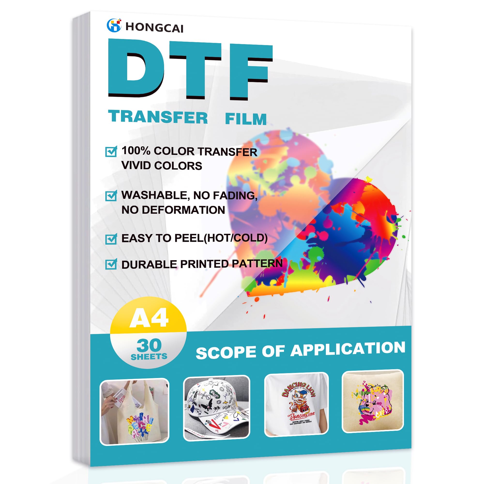 Dtf Hot Peel Film - HONGCAI 30 Blatt A4 DTF-Transferfolie (8,3‘