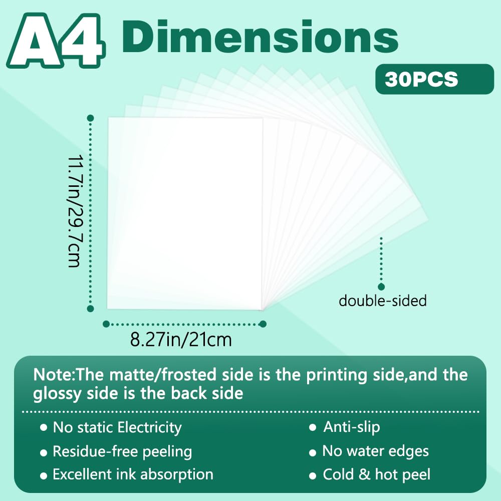 HONGCAI 30 Blatt A4 DTF-Transf – Dtf Hot Peel Film Bewertung und Preis